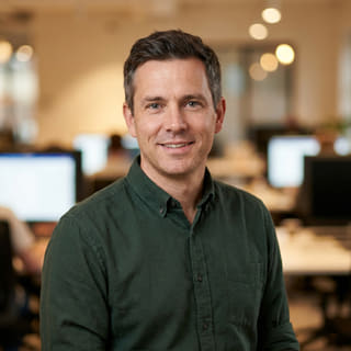 A profile image shows Daniel Carter, listed as Chief Technology Officer at Pledgement
